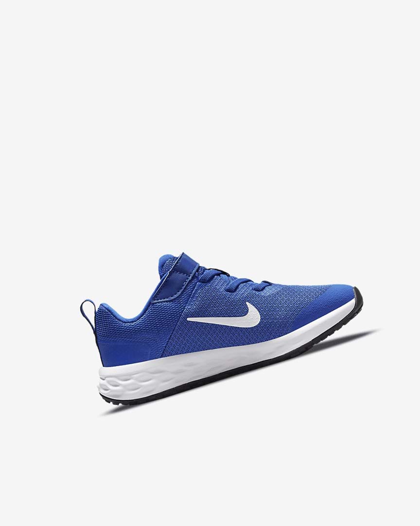 Royal / Black / White Nike Revolution 6 Girls' Running Shoes | CA_2333