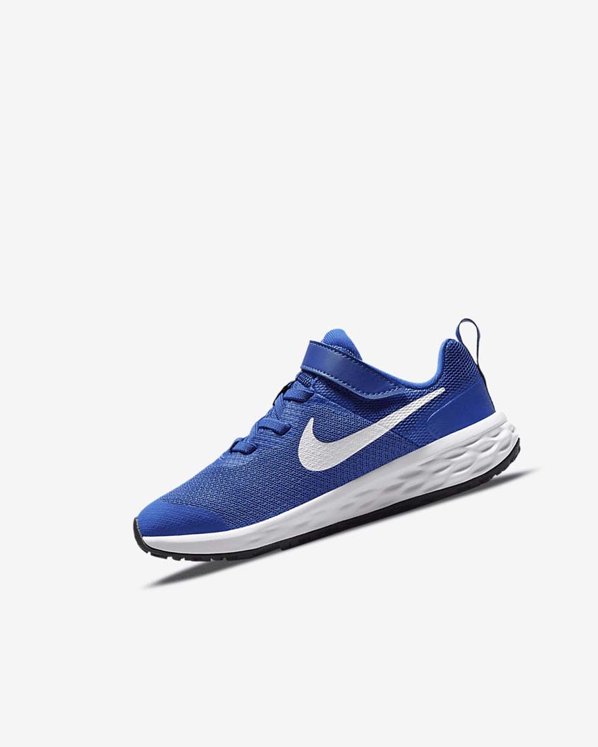 Royal / Black / White Nike Revolution 6 Girls\' Running Shoes | CA_2333