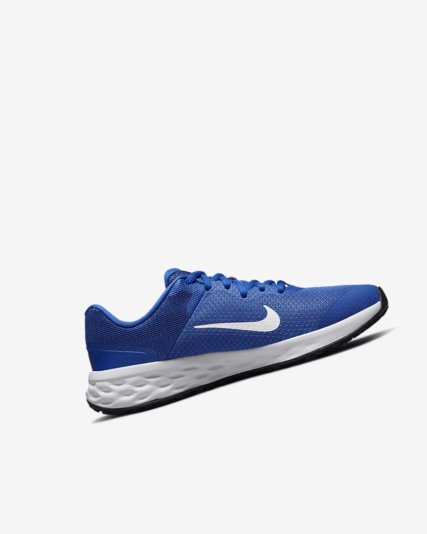 Royal / Black / White Nike Revolution 6 Girls' Running Shoes | CA_2579