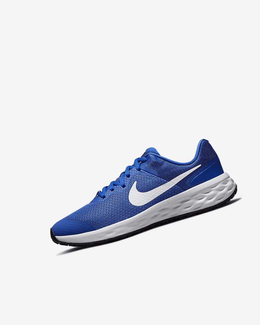 Royal / Black / White Nike Revolution 6 Girls\' Running Shoes | CA_2579