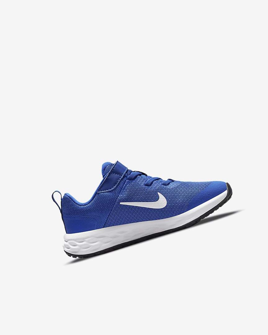 Royal / Black / White Nike Revolution 6 Boys' Running Shoes | CA_4630