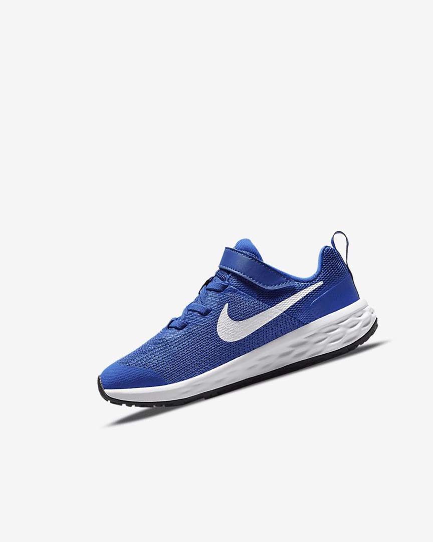 Royal / Black / White Nike Revolution 6 Boys\' Running Shoes | CA_4630