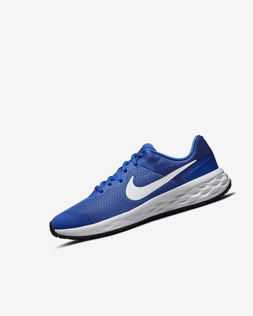 Royal / Black / White Nike Revolution 6 Boys\' Running Shoes | CA_5483