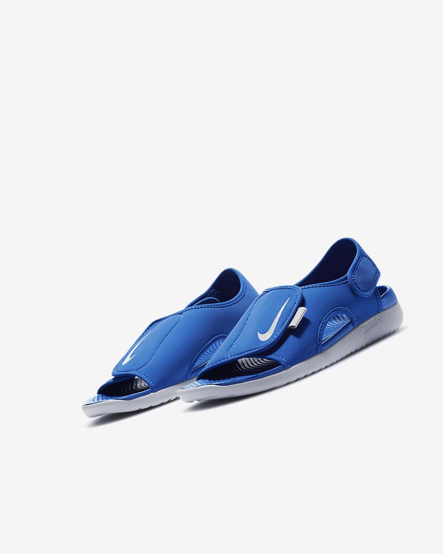 Royal / Grey Nike Sunray Adjust 5 V2 Girls' Sandals | CA_2677