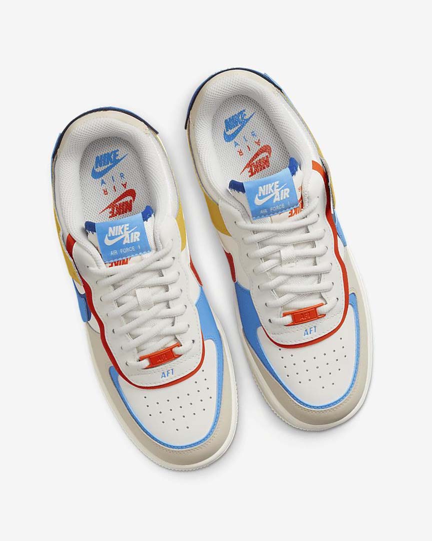 Royal / Orange / Blue Nike Air Force 1 Shadow Women's Sneakers | CA_5080