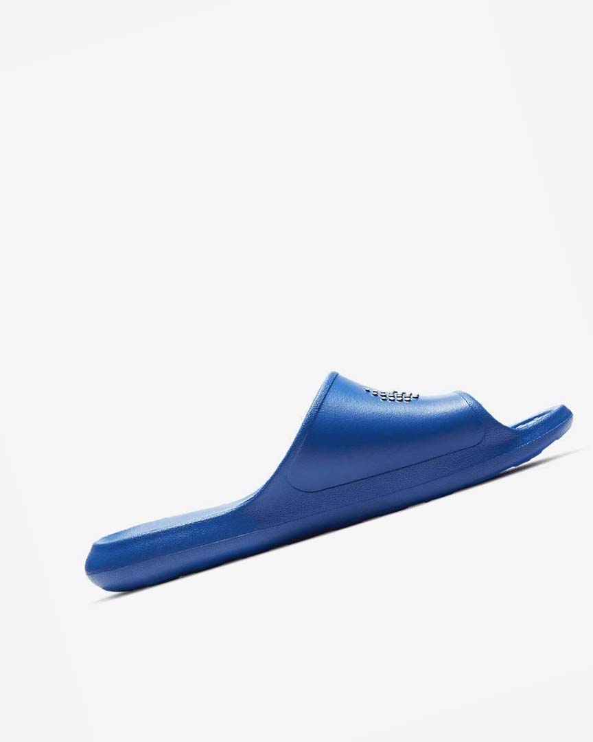 Royal / White Nike Victori One Men's Slides | CA_5198