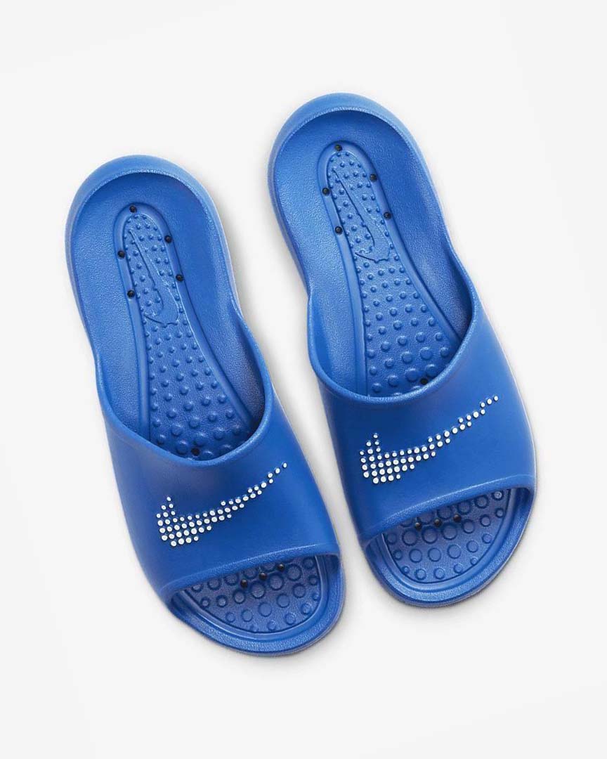 Royal / White Nike Victori One Men's Slides | CA_5198