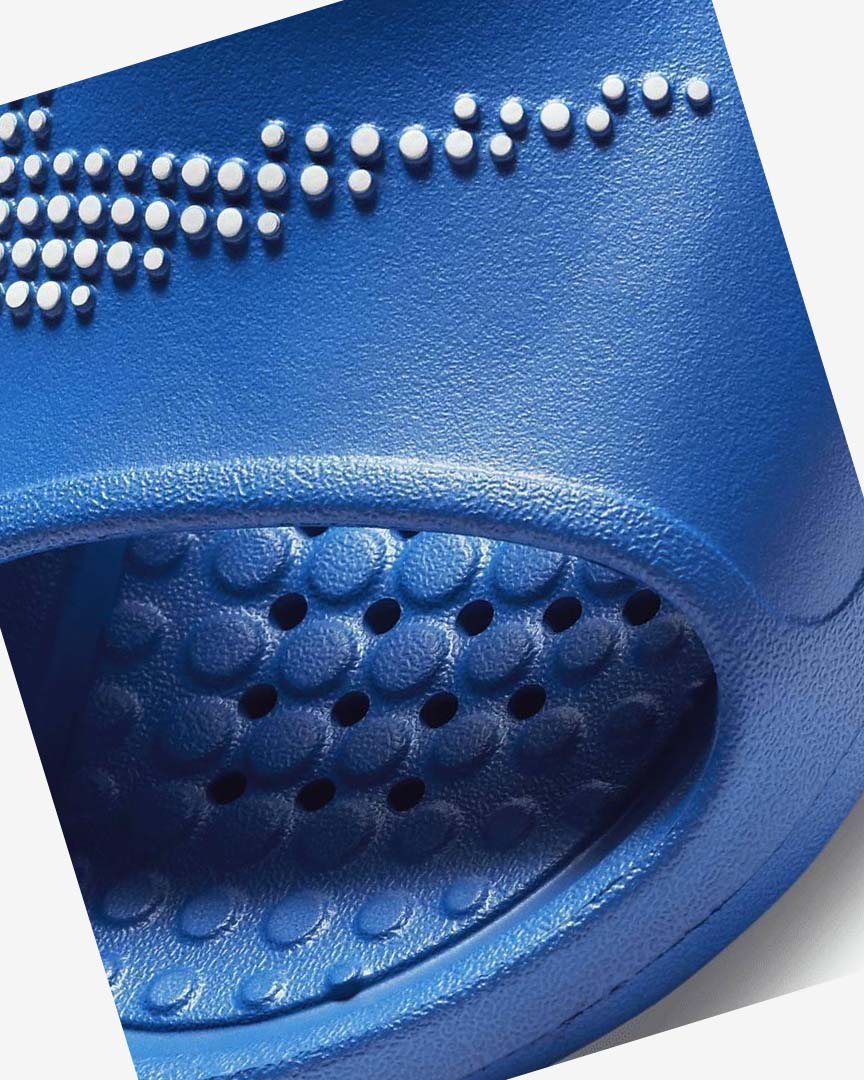 Royal / White Nike Victori One Men's Slides | CA_5198