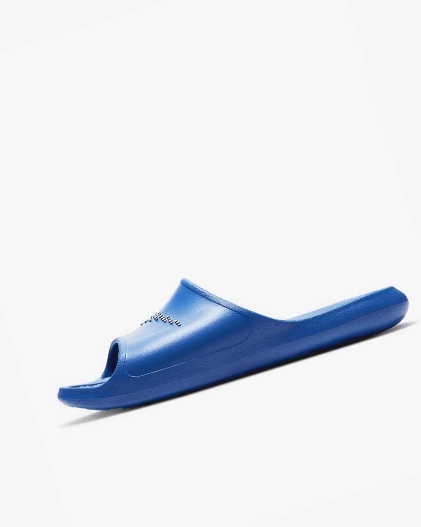Royal / White Nike Victori One Men\'s Slides | CA_5198