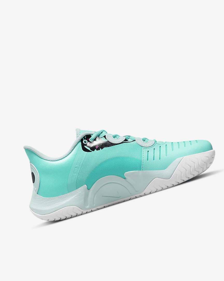 Turquoise / Black / Fuchsia / Turquoise Nike Court Air Zoom GP Turbo Naomi Osaka Women's Tennis Shoes | CA_3280