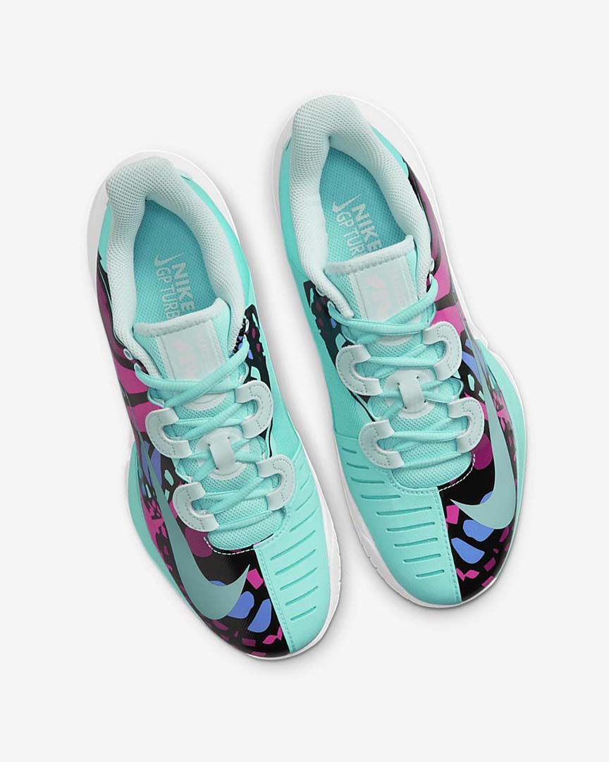 Turquoise / Black / Fuchsia / Turquoise Nike Court Air Zoom GP Turbo Naomi Osaka Women's Tennis Shoes | CA_3280