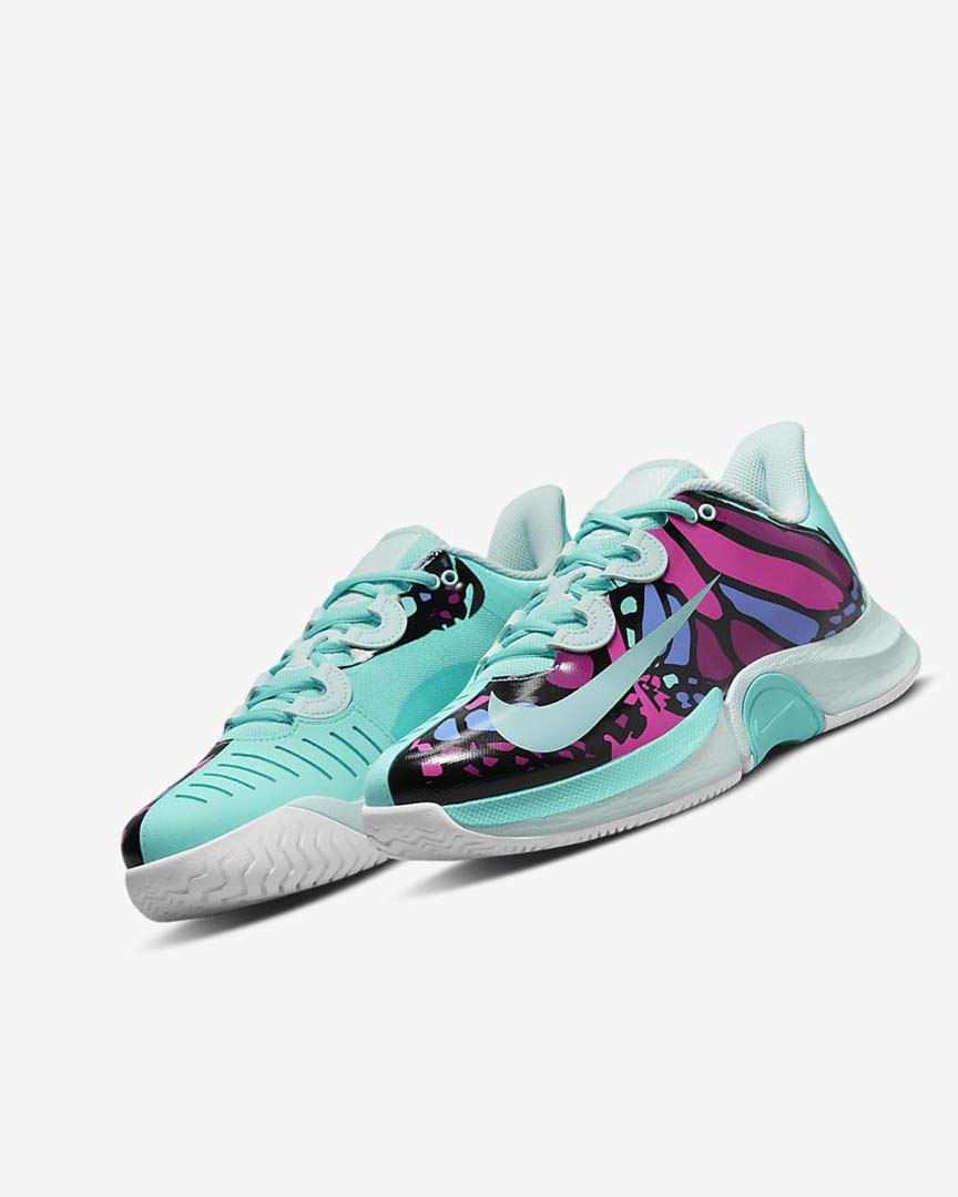 Turquoise / Black / Fuchsia / Turquoise Nike Court Air Zoom GP Turbo Naomi Osaka Women's Tennis Shoes | CA_3280
