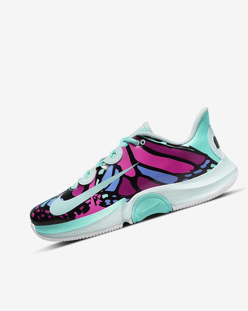 Turquoise / Black / Fuchsia / Turquoise Nike Court Air Zoom GP Turbo Naomi Osaka Women\'s Tennis Shoes | CA_3280