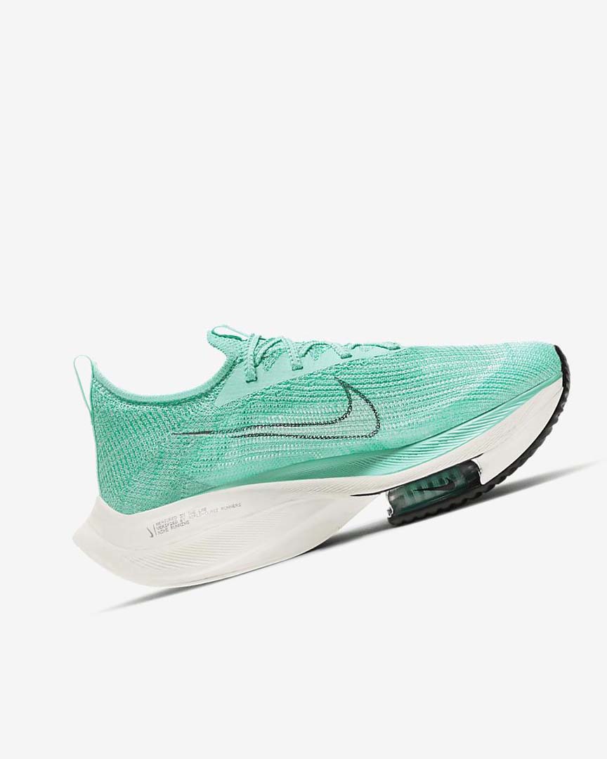 Turquoise / Black / Light Turquoise / White Nike Air Zoom Alphafly NEXT% Flyknit Women's Running Shoes | CA_2754
