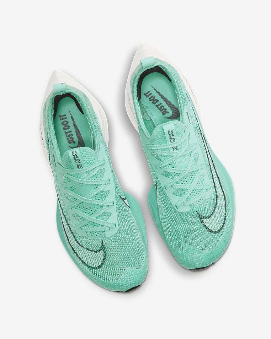 Turquoise / Black / Light Turquoise / White Nike Air Zoom Alphafly NEXT% Flyknit Women's Running Shoes | CA_2754
