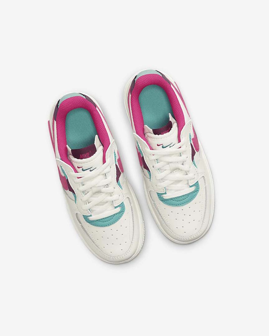 Turquoise / Pink Nike Force 1 Fontanka Girls' Shoes | CA_2220