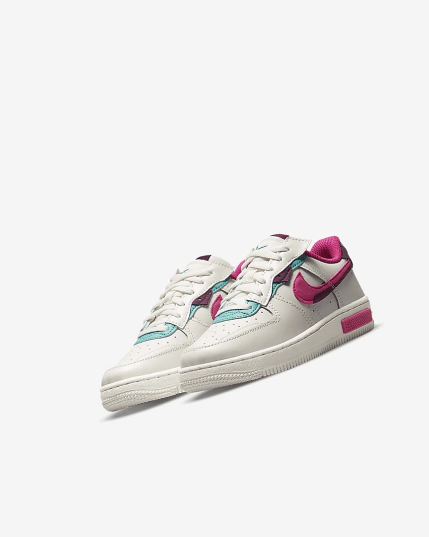 Turquoise / Pink Nike Force 1 Fontanka Girls' Shoes | CA_2220