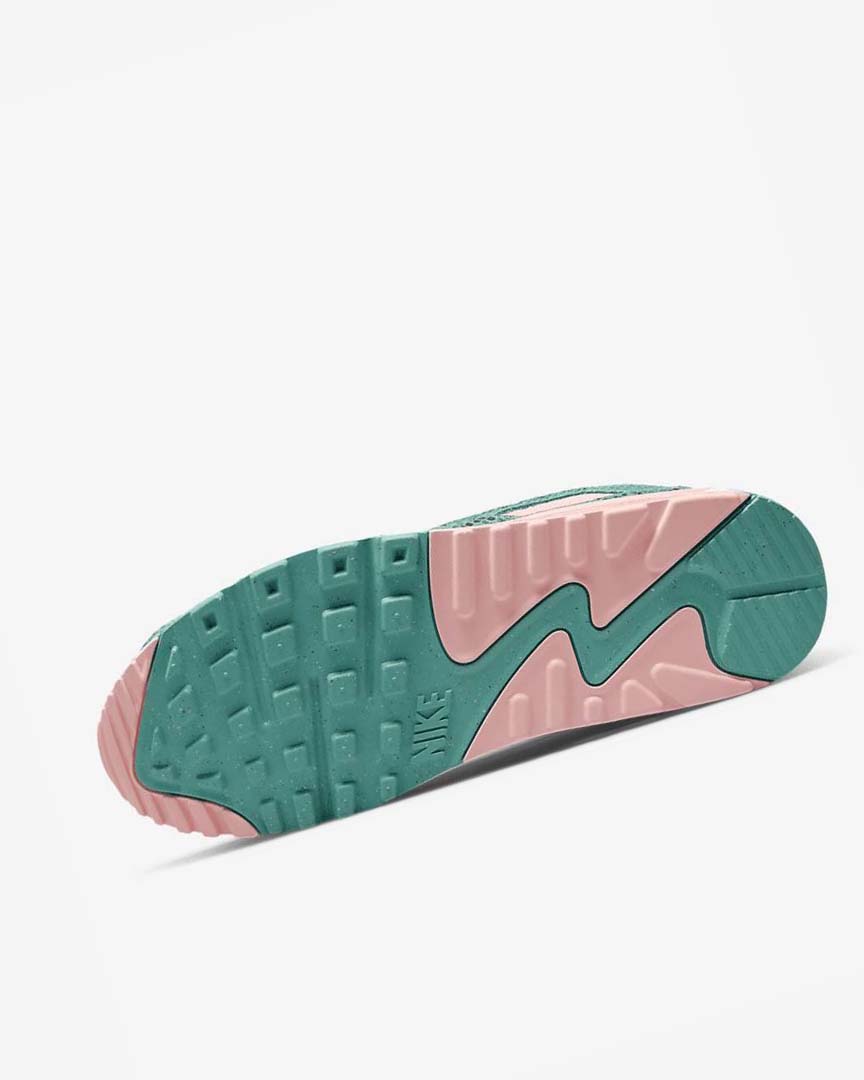 Turquoise / White / Coral / Black Nike Air Max 90 Men's Casual Shoes | CA_5443