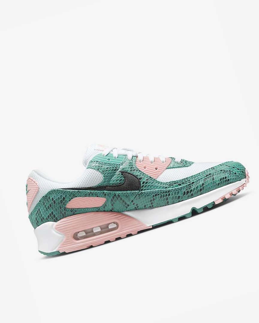 Turquoise / White / Coral / Black Nike Air Max 90 Men's Casual Shoes | CA_5443