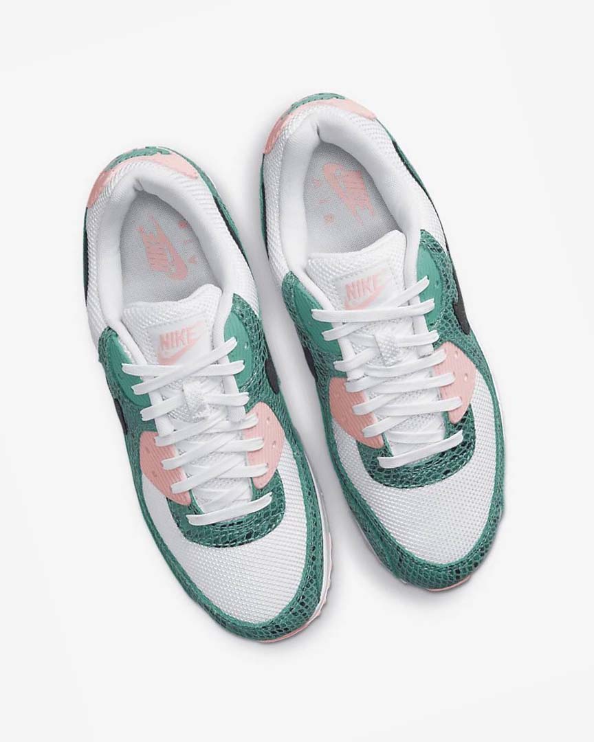 Turquoise / White / Coral / Black Nike Air Max 90 Men's Casual Shoes | CA_5443