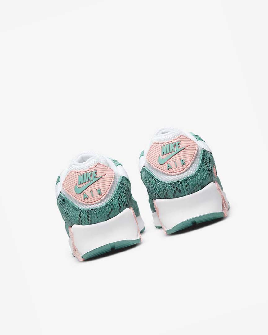 Turquoise / White / Coral / Black Nike Air Max 90 Men's Casual Shoes | CA_5443