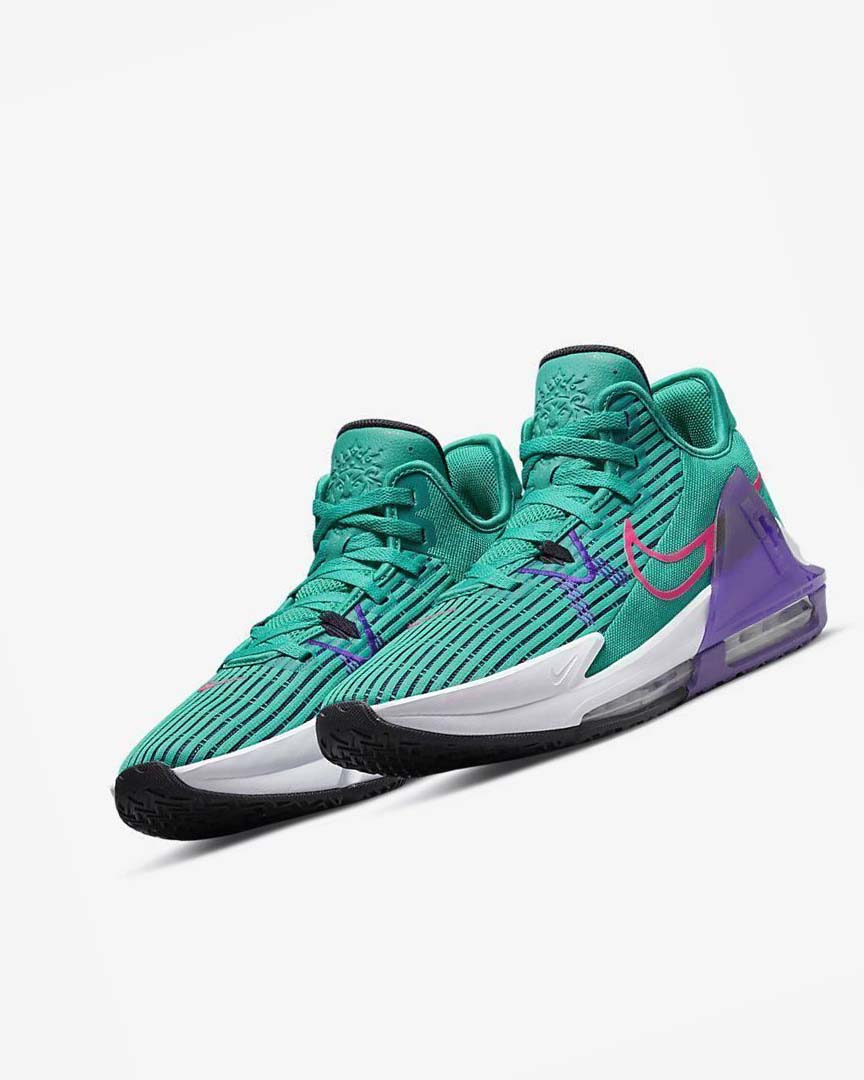 Turquoise / White / Pink Nike LeBron Witness 6 Men's Basketball Shoes | CA_5116