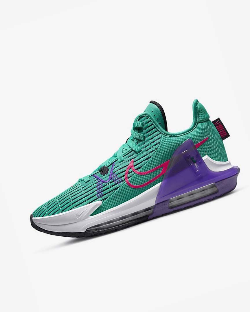 Turquoise / White / Pink Nike LeBron Witness 6 Men\'s Basketball Shoes | CA_5116