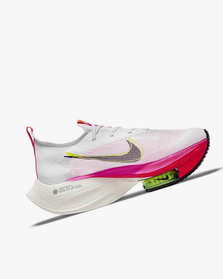 White / Black / Black / Black Nike Air Zoom Alphafly NEXT% Flyknit Women's Running Shoes | CA_2886