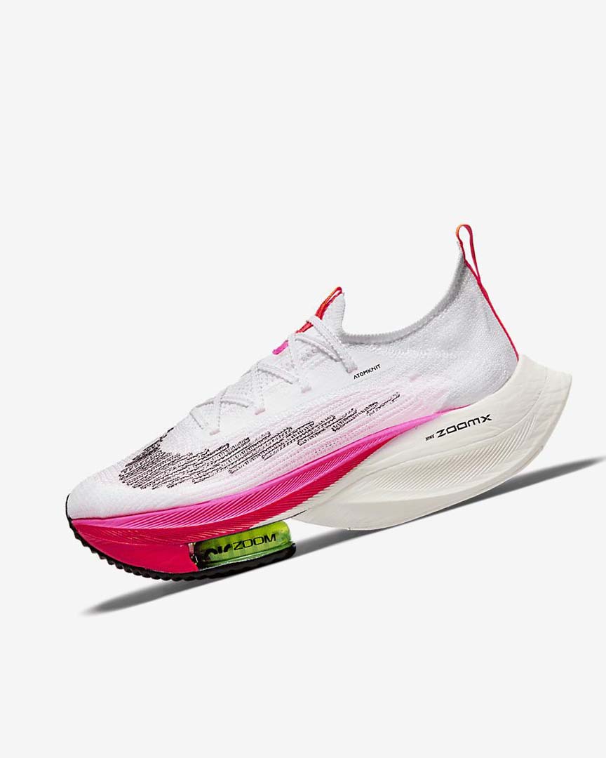 White / Black / Black / Black Nike Air Zoom Alphafly NEXT% Flyknit Women\'s Running Shoes | CA_2886