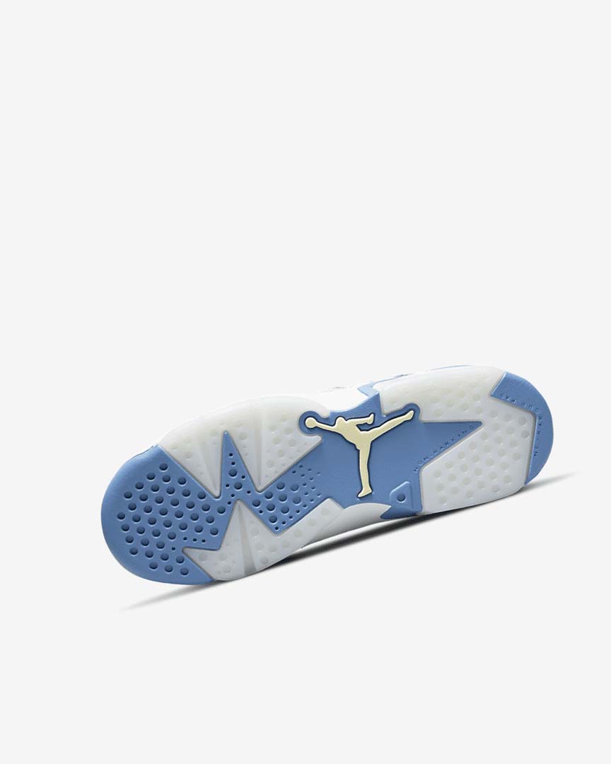 White / Black / Blue Nike Air Jordan 6 Retro Boys' Shoes | CA_5431