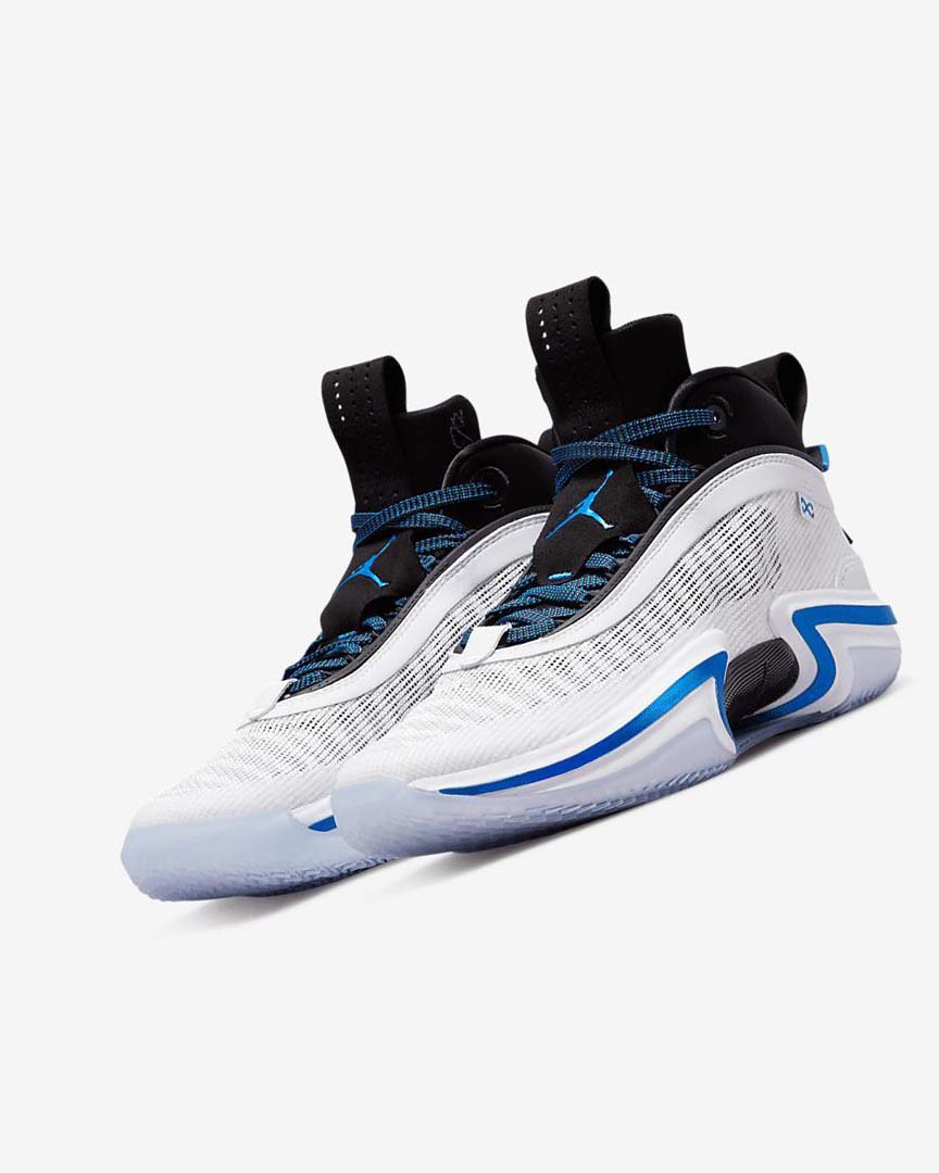 White / Black / Blue Nike Air Jordan XXXVI Men's Basketball Shoes | CA_2964