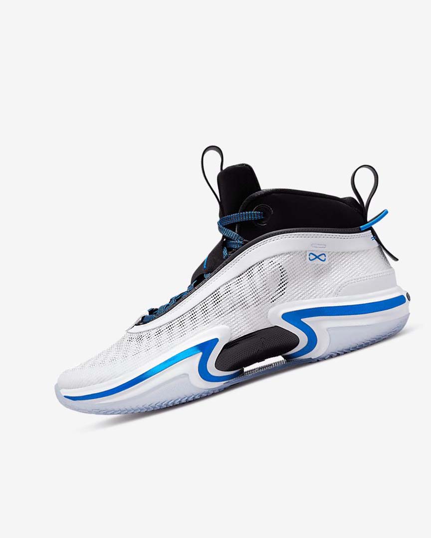 White / Black / Blue Nike Air Jordan XXXVI Men\'s Basketball Shoes | CA_2964