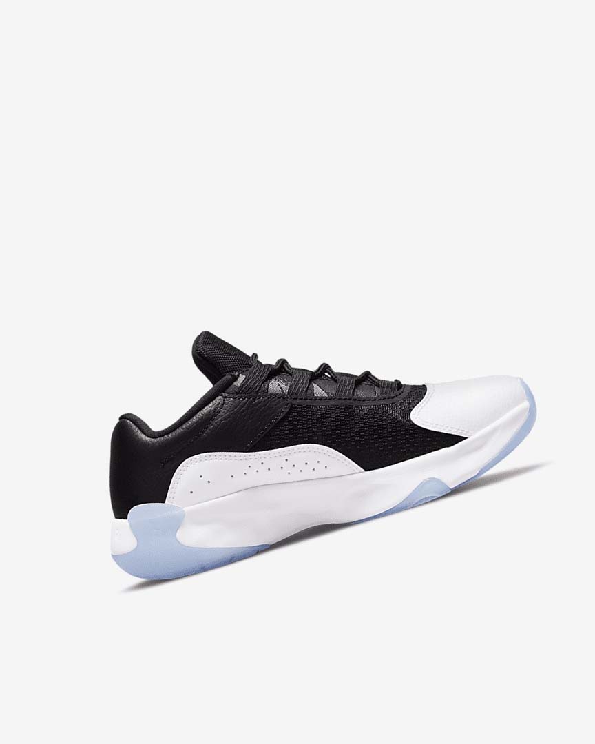 White / Black / Green / Metal Silver Nike Air Jordan 11 CMFT Low Boys' Basketball Shoes | CA_2651