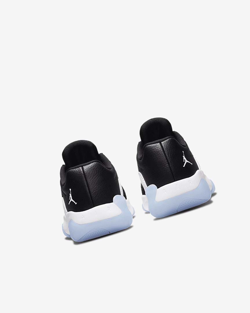 White / Black / Green / Metal Silver Nike Air Jordan 11 CMFT Low Boys' Basketball Shoes | CA_2651