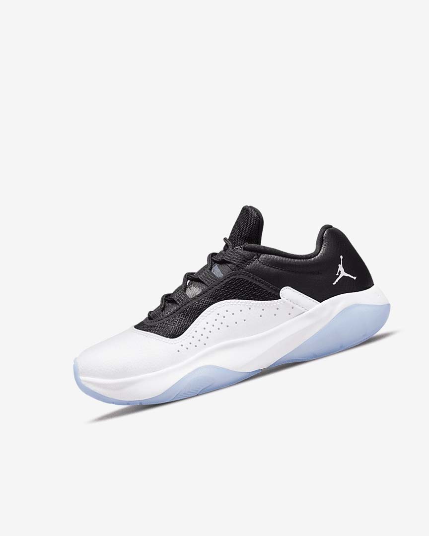 White / Black / Green / Metal Silver Nike Air Jordan 11 CMFT Low Boys\' Basketball Shoes | CA_2651