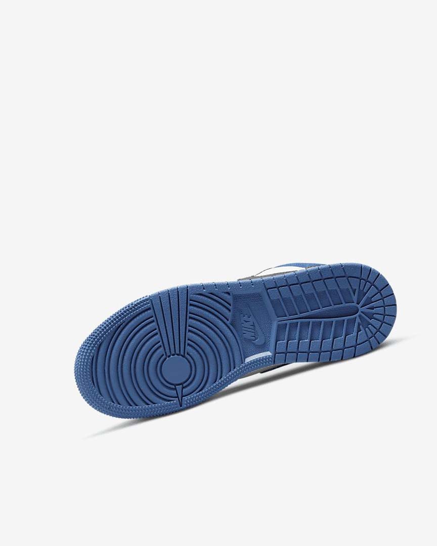 White / Black / Grey / Dark Blue Nike Air Jordan 1 Low SE Boys' Sneakers | CA_2552