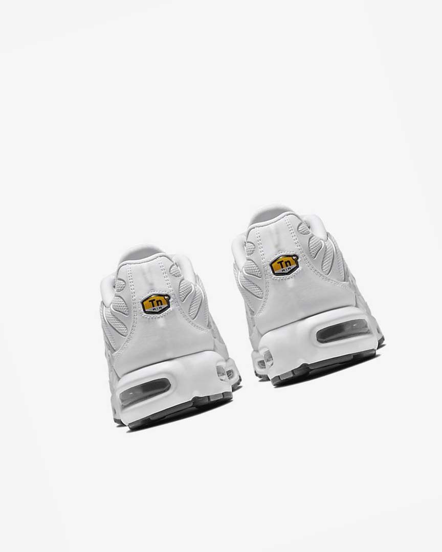 White / Black / Grey / White Nike Air Max Plus Men's Sneakers | CA_2997