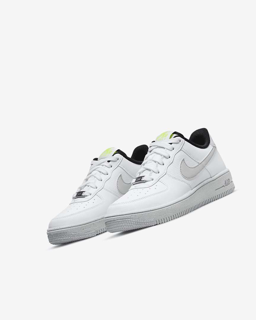 White / Black / Light Beige Nike Air Force 1 Crater Next Nature Boys' Sneakers | CA_4994