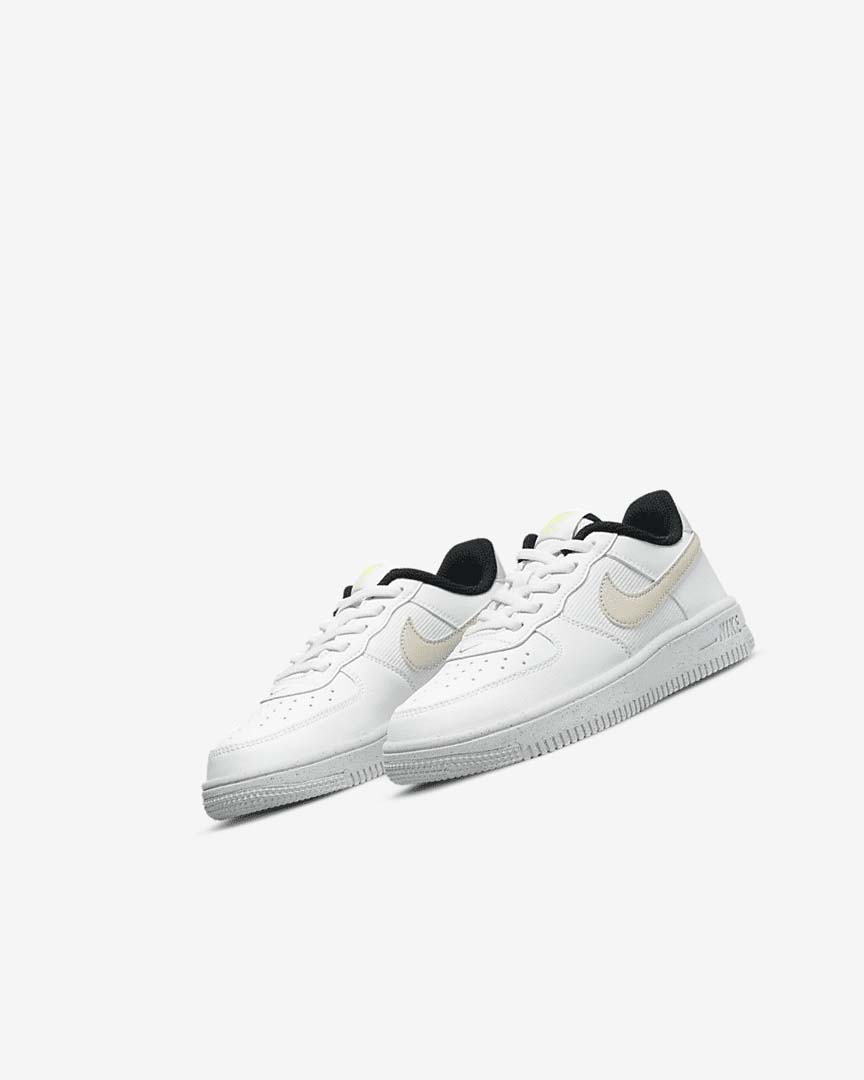 White / Black / Light Beige Nike Force 1 Next Nature Girls' Shoes | CA_3093