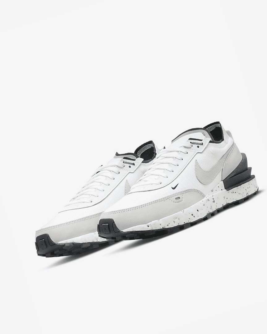 White / Black / Light Beige Nike Waffle One Crater Men's Sneakers | CA_5184