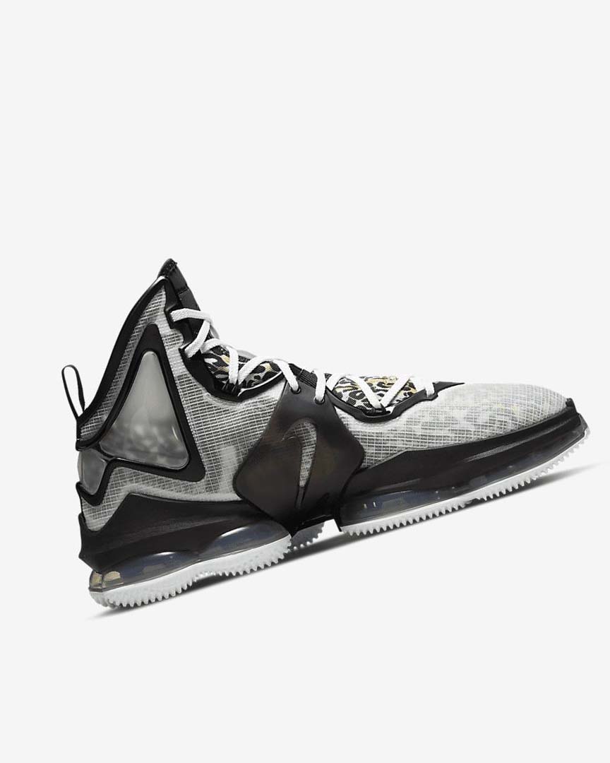 White / Black / Metal Gold Nike LeBron 19 Women's Basketball Shoes | CA_2240