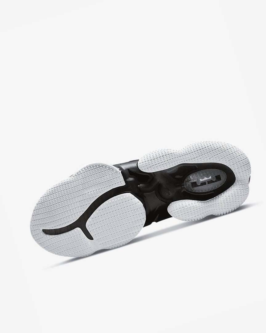 White / Black / Metal Gold Nike LeBron 19 Men's Basketball Shoes | CA_3265