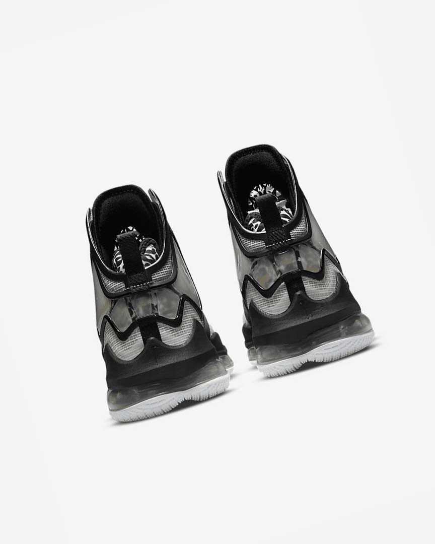 White / Black / Metal Gold Nike LeBron 19 Men's Basketball Shoes | CA_3265
