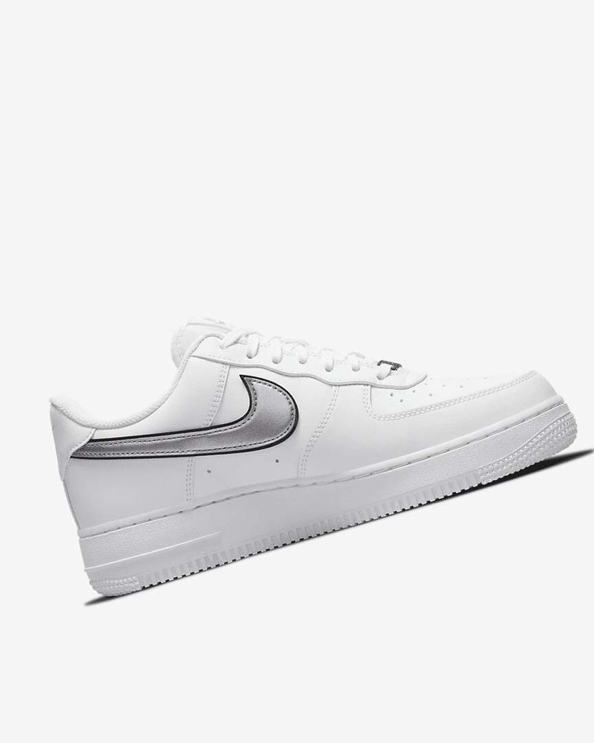 White / Black / Metal Silver Nike Air Force 1 '07 Essential Women's Sneakers | CA_4900