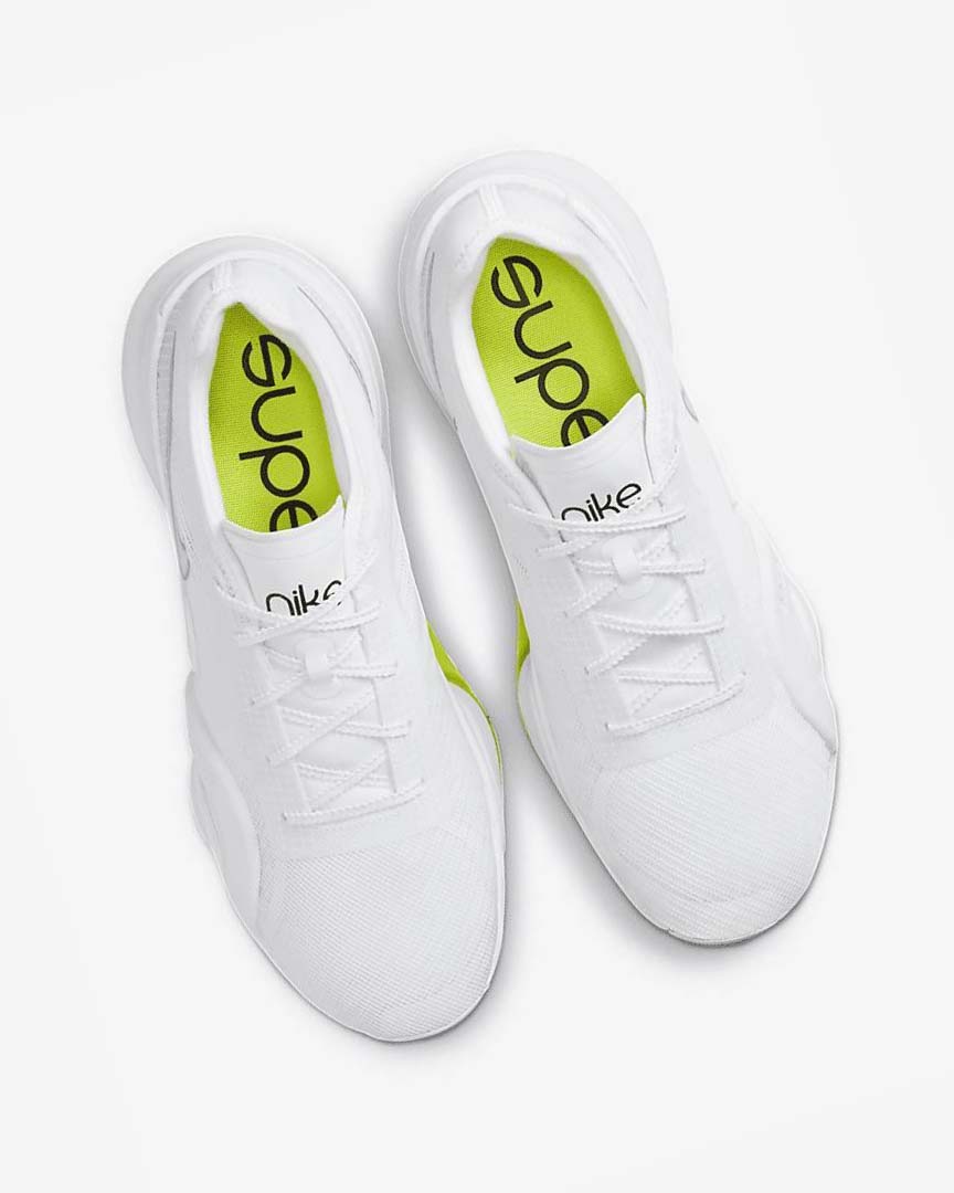 White / Black / Metal Silver Nike Air Zoom SuperRep 3 Men's Training Shoes | CA_5013
