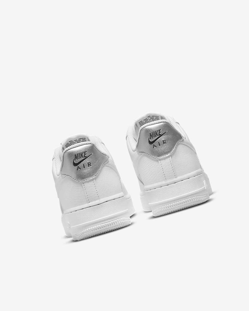 White / Black / Metal Silver / White Nike Air Force 1 '07 Women's Sneakers | CA_2309