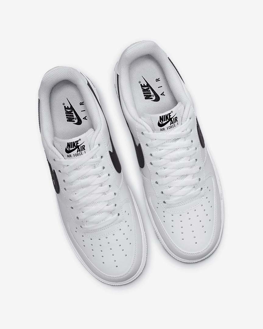 White / Black Nike Air Force 1 '07 Men's Sneakers | CA_3053