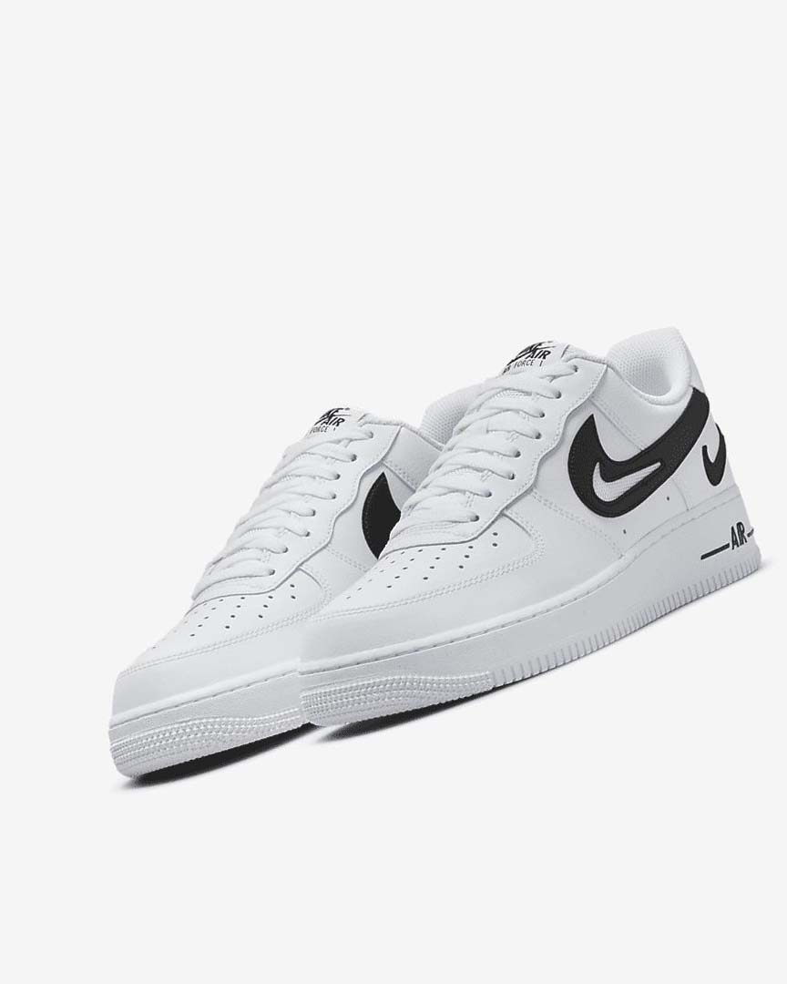 White / Black Nike Air Force 1 '07 Men's Sneakers | CA_3053