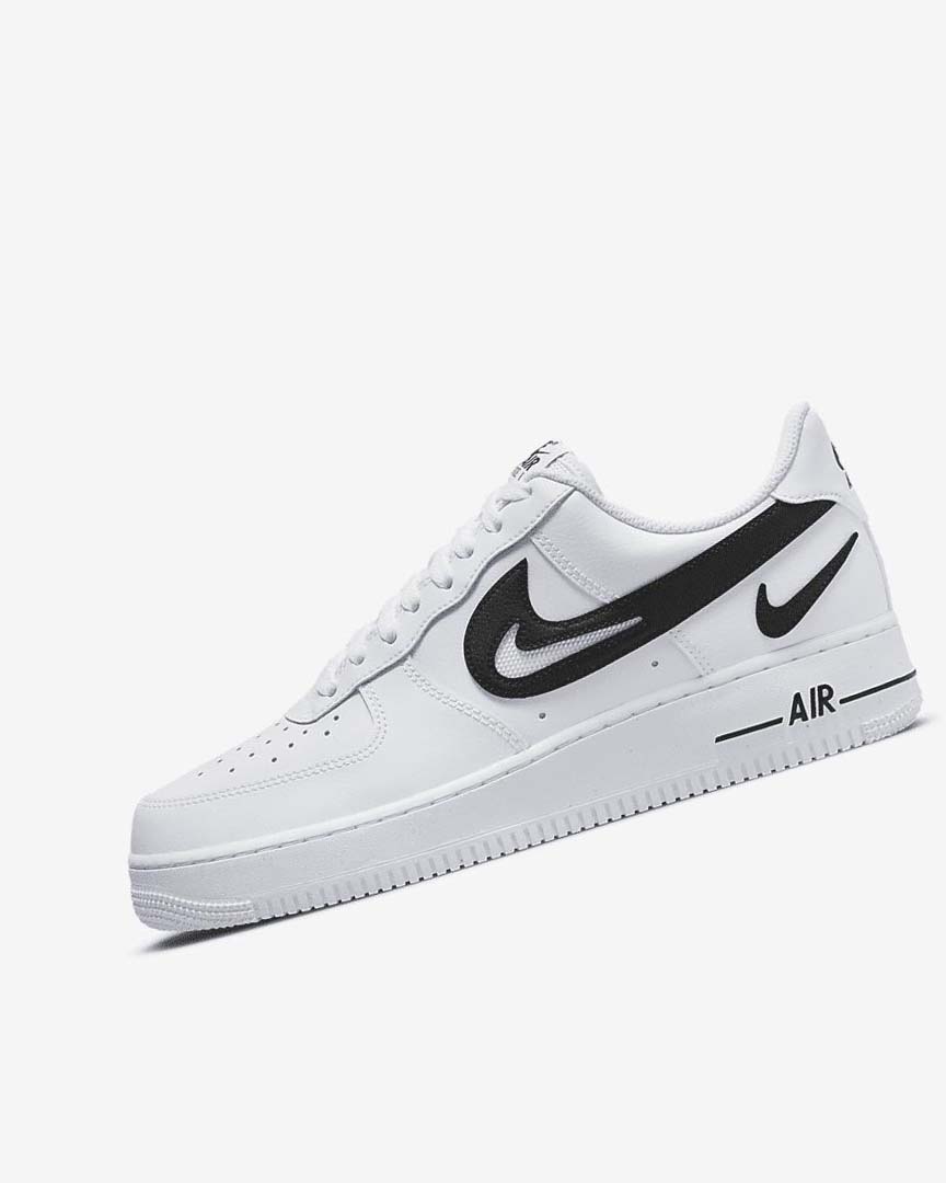 White / Black Nike Air Force 1 \'07 Men\'s Sneakers | CA_3053