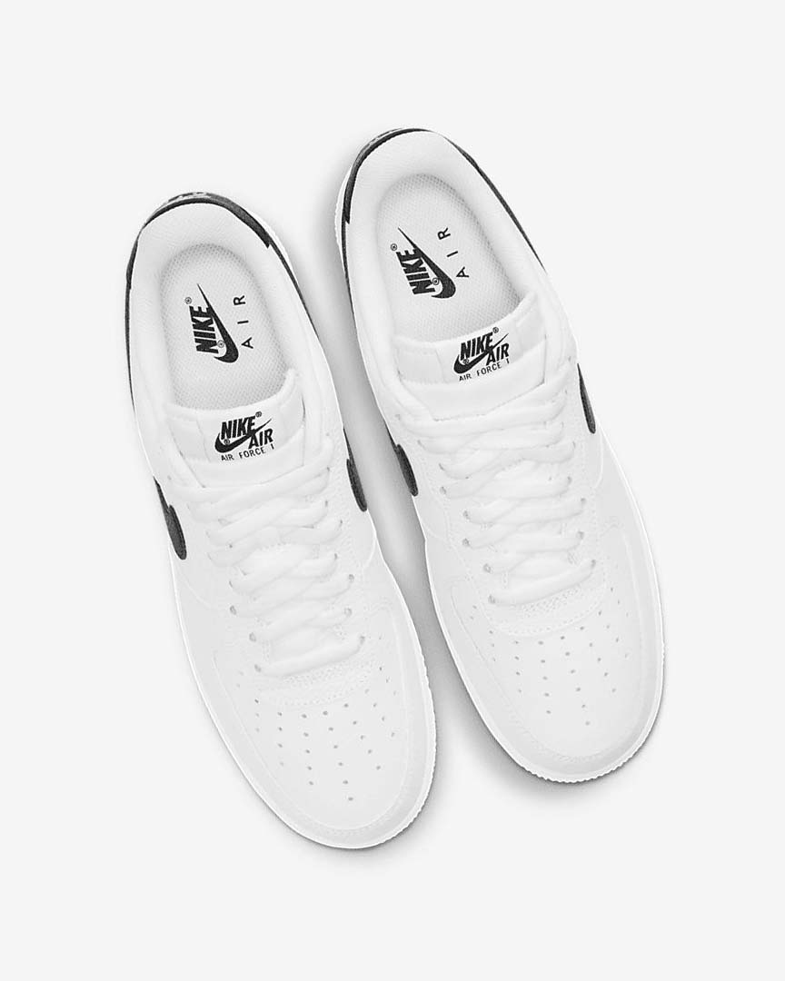White / Black Nike Air Force 1 '07 Men's Sneakers | CA_4649
